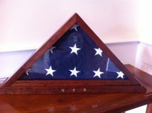 Memorial Flag Display Case  with Embedded Shell Casings