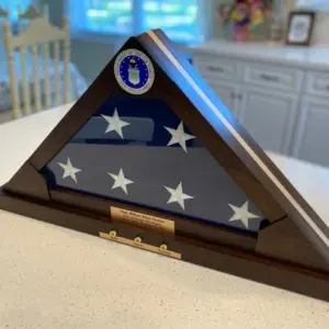military flag display cases with shell casings
