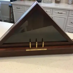 military flag display cases with shell casings