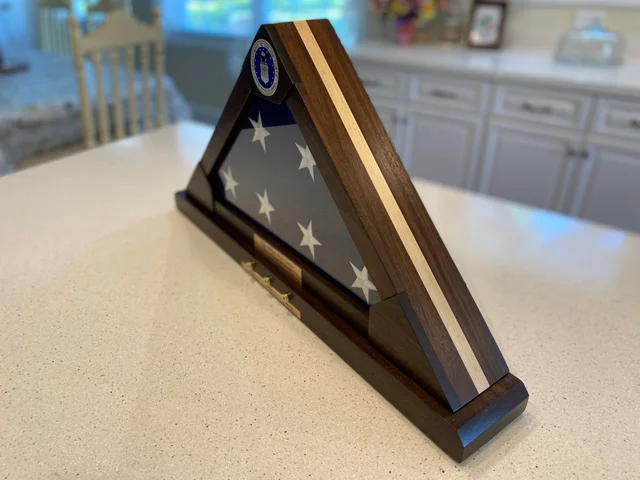 military flag display cases with shell casings