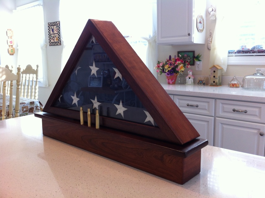 custom wooden flag display cases